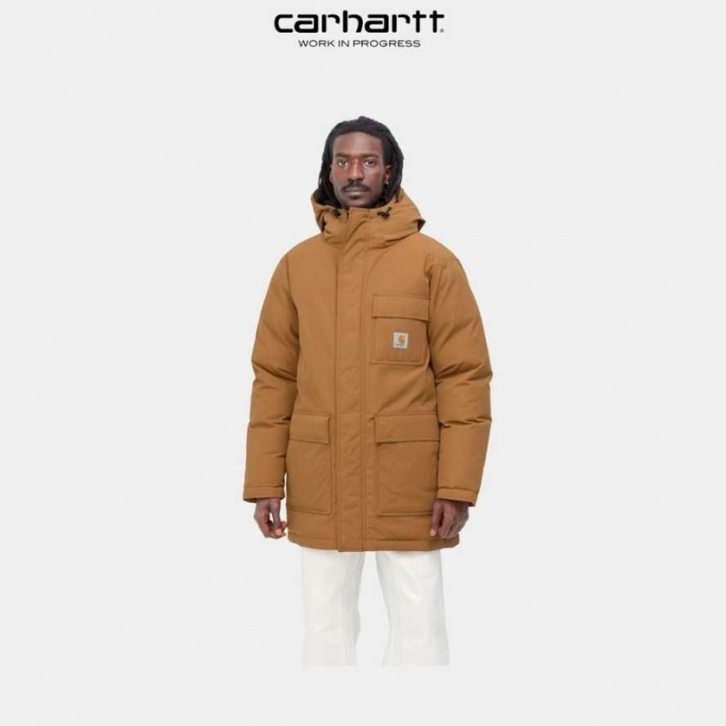 Marron Carhartt Wip Siberian Cold Parka - Danmark WYD-0261424