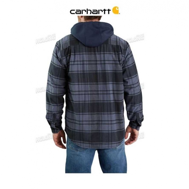 Bluestone Carhartt Rugged Flex Relaxed Fit Flannel Fleece Doublée Encapuchonné Shirt Jac - Danmark VAO-3349643