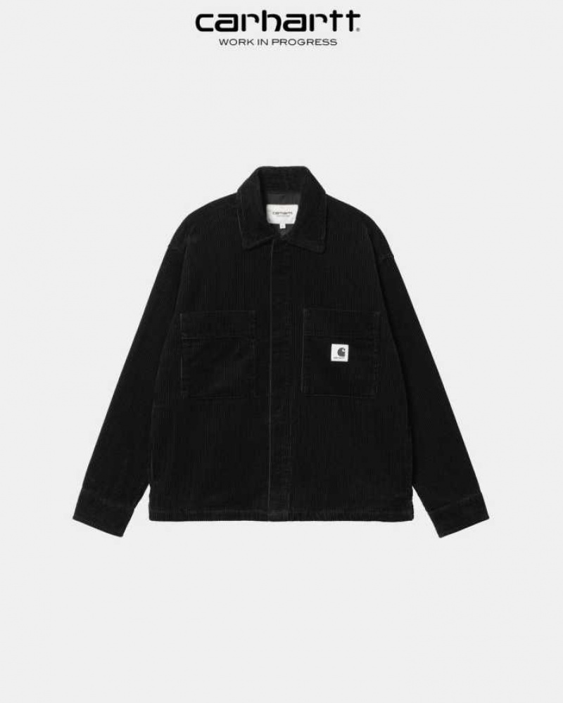 Noir Carhartt Wip Foy Shirt Jacket - Danmark XGP-1872044