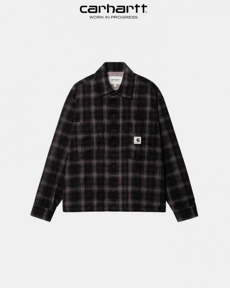 Noir Carhartt Wip Foy Shirt Jacket - Danmark ZUK-1944379