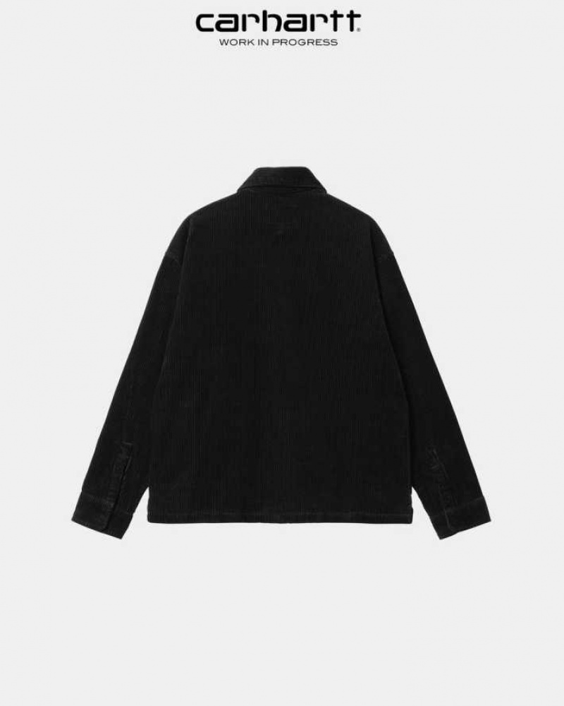 Noir Carhartt Wip Foy Shirt Jacket - Danmark XGP-1872044