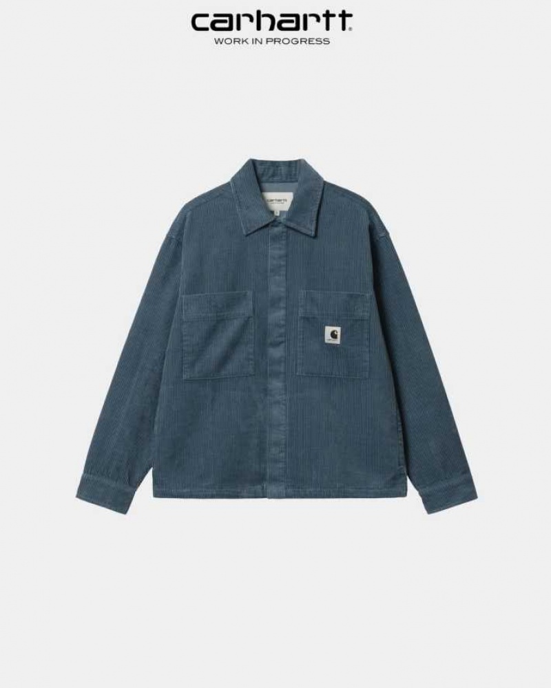 Bleu Carhartt Wip Foy Shirt Jacket - Danmark FMC-4711462