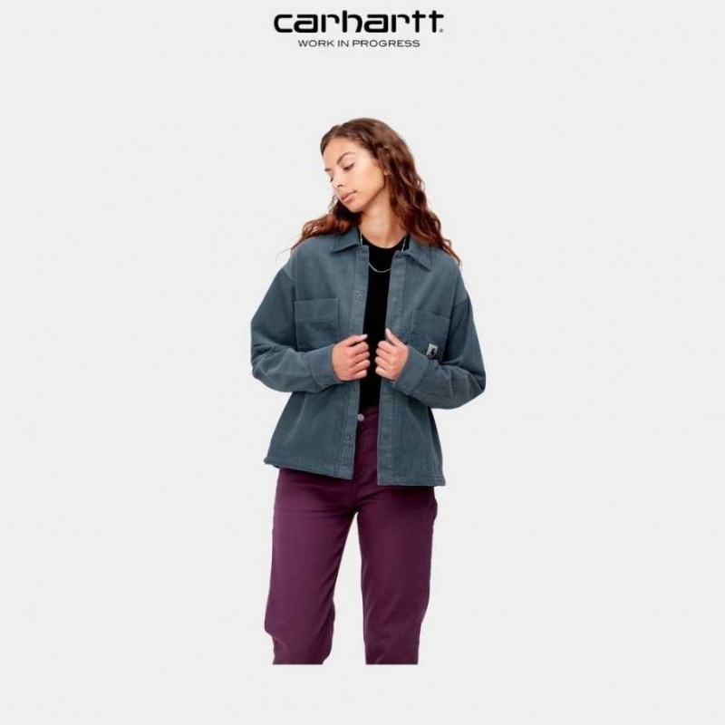 Bleu Carhartt Wip Foy Shirt Jacket - Danmark FMC-4711462