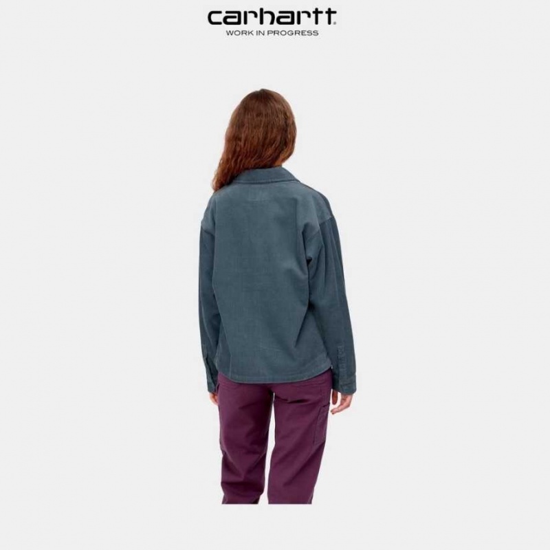 Bleu Carhartt Wip Foy Shirt Jacket - Danmark FMC-4711462