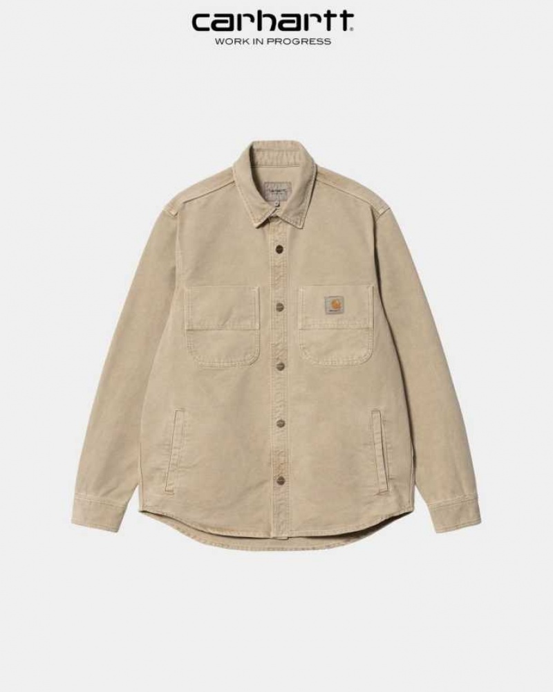 Marron Carhartt Wip Glenn Shirt Jacket - Danmark USV-9010442