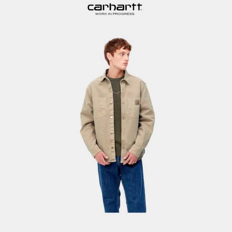 Marron Carhartt Wip Glenn Shirt Jacket - Danmark USV-9010442