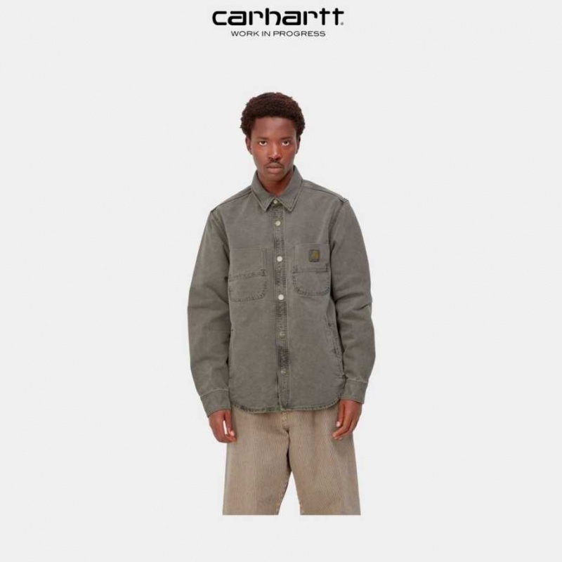 Noir Carhartt Wip Glenn Shirt Jacket - Danmark QUT-8750463