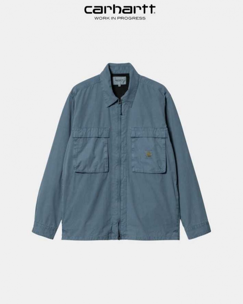 Bleu Carhartt Wip Kenard Shirt Jacket - Danmark STJ-6332870