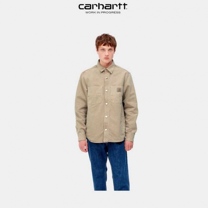 Marron Carhartt Wip Glenn Shirt Jacket - Danmark USV-9010442