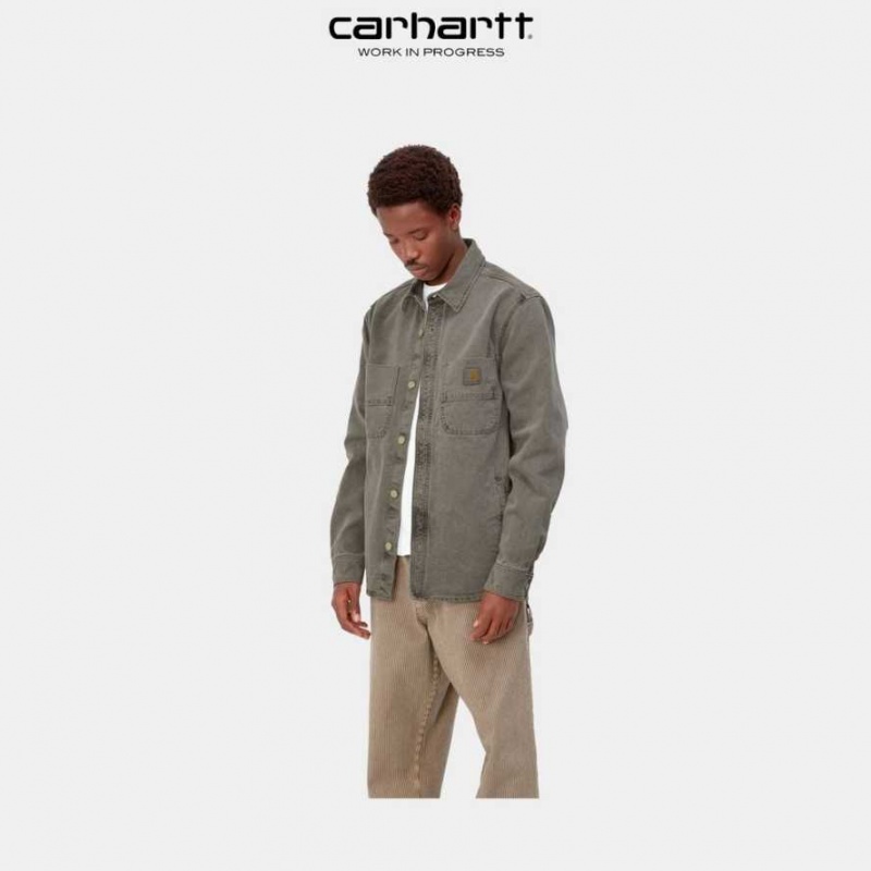 Noir Carhartt Wip Glenn Shirt Jacket - Danmark QUT-8750463