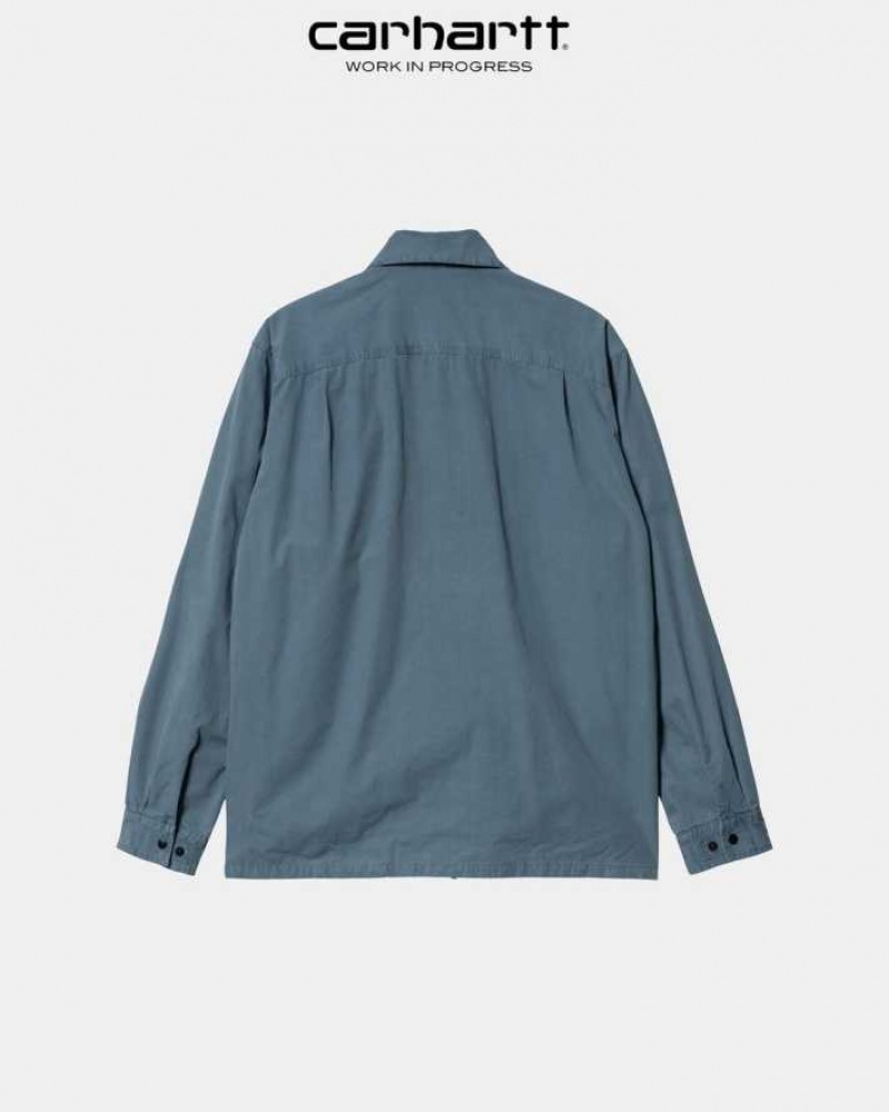 Bleu Carhartt Wip Kenard Shirt Jacket - Danmark STJ-6332870