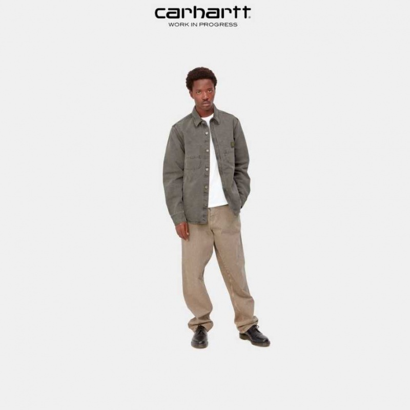 Noir Carhartt Wip Glenn Shirt Jacket - Danmark QUT-8750463