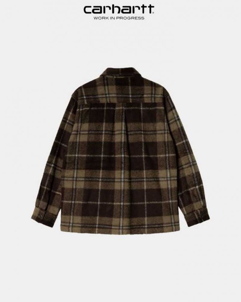 Noir Carhartt Wip Manning Check Shirt Jacket - Danmark EGF-3846889