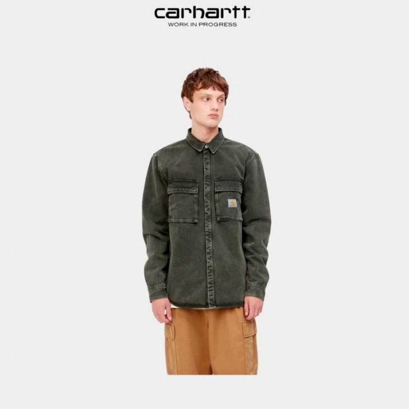 Noir Carhartt Wip Monterey Shirt Jacket - Danmark FXC-8093900