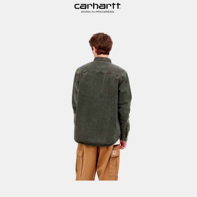 Noir Carhartt Wip Monterey Shirt Jacket - Danmark FXC-8093900