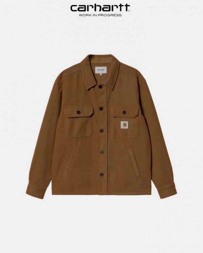 Marron Carhartt Wip Wiston Shirt Jacket - Danmark DIX-9887451