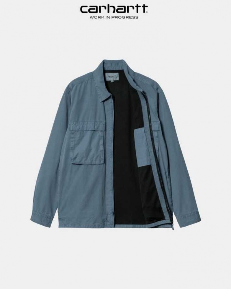 Bleu Carhartt Wip Kenard Shirt Jacket - Danmark STJ-6332870