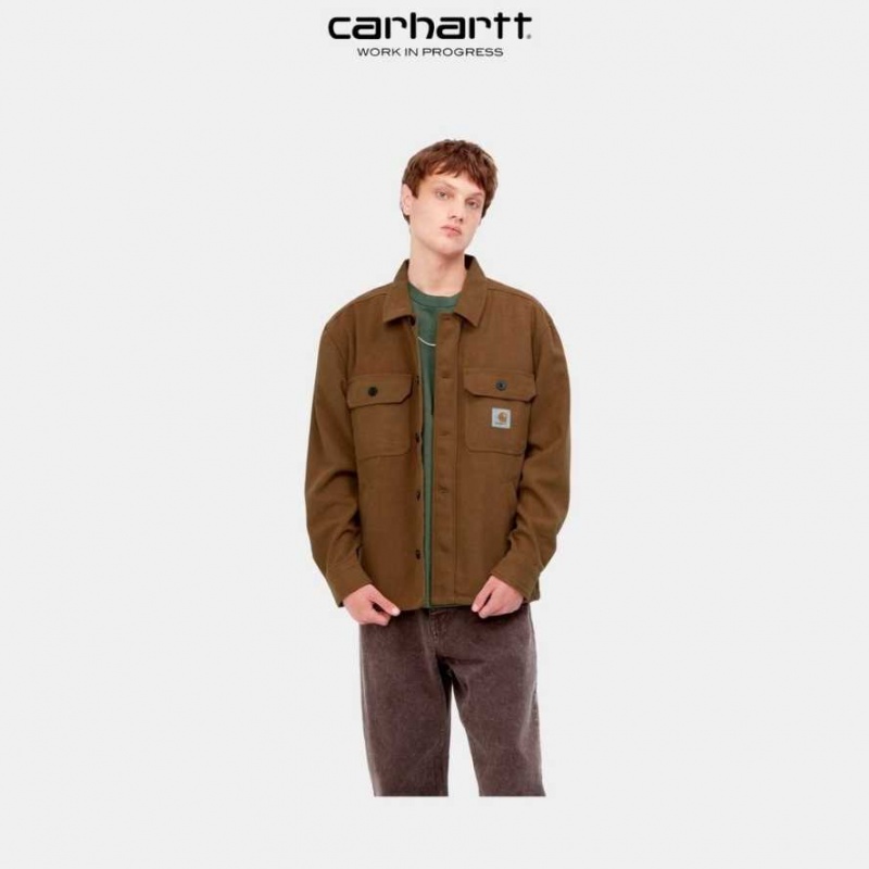 Marron Carhartt Wip Wiston Shirt Jacket - Danmark DIX-9887451