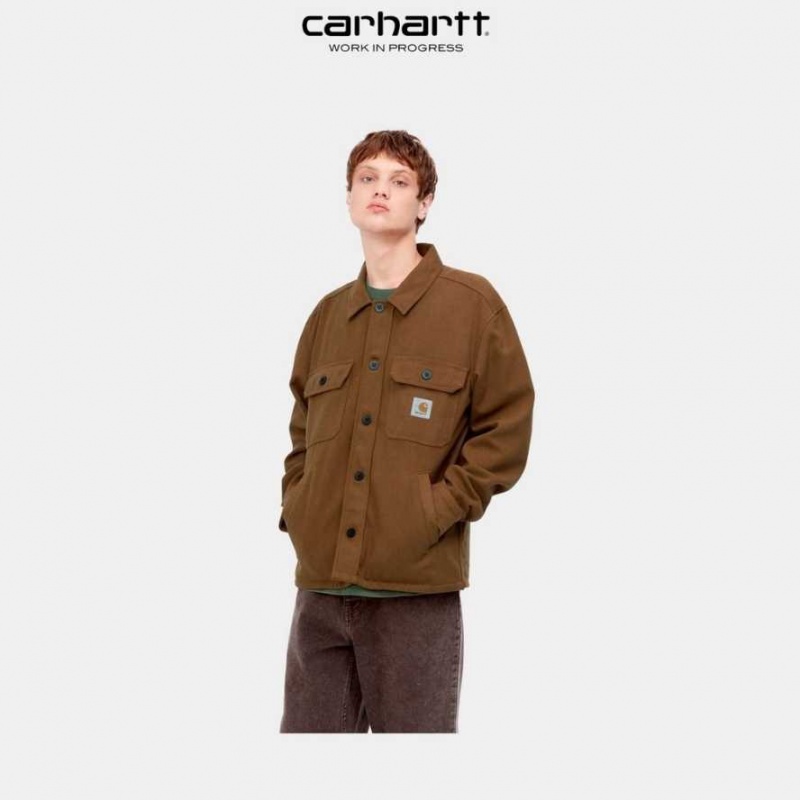 Marron Carhartt Wip Wiston Shirt Jacket - Danmark DIX-9887451