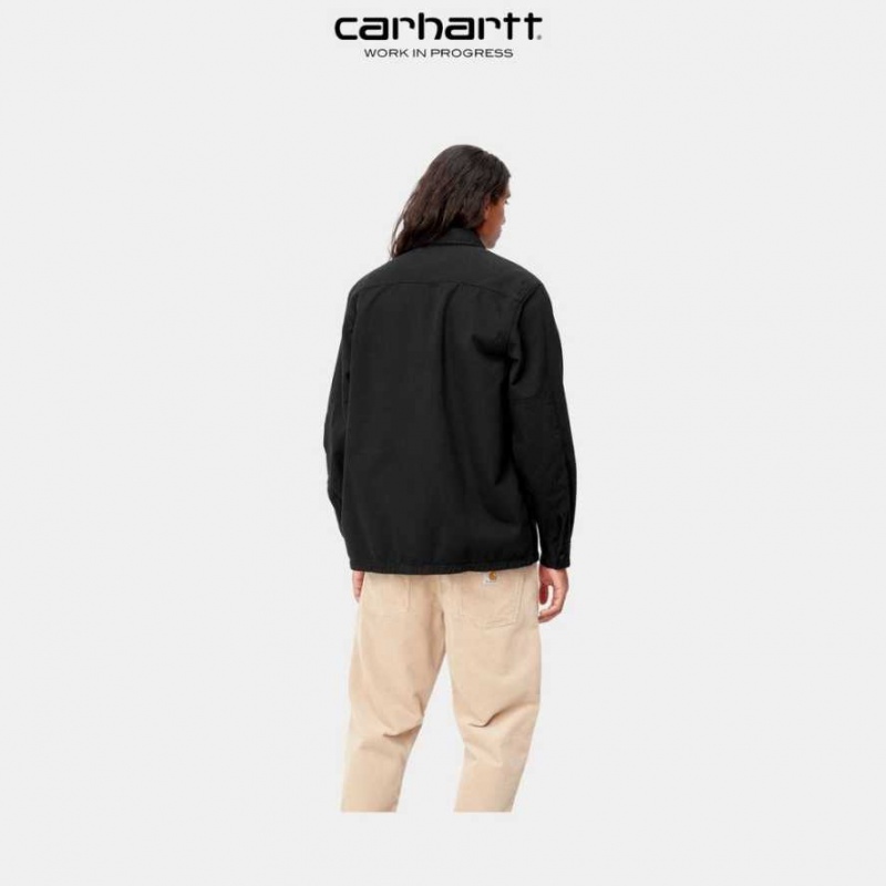 Noir Carhartt Wip Charter Shirt - Danmark WED-9652941