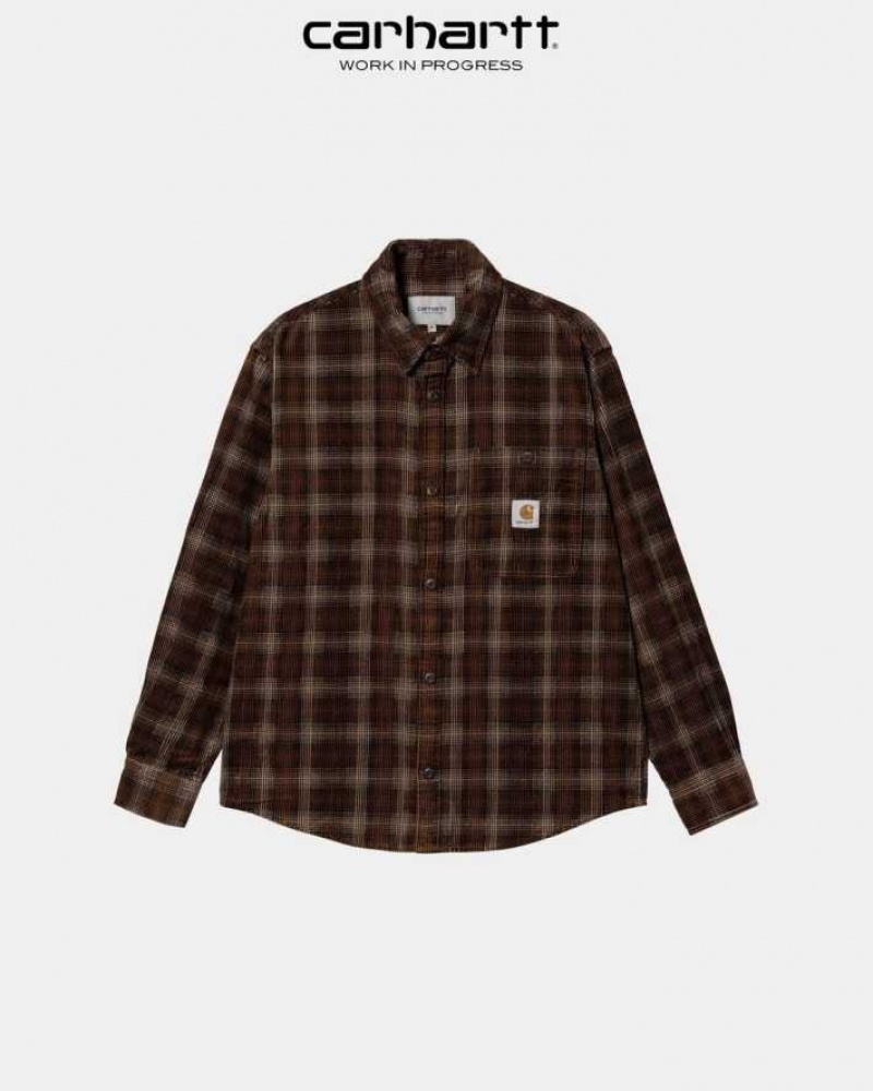 Marron Carhartt Wip Flint Shirt - Danmark PLL-6141512