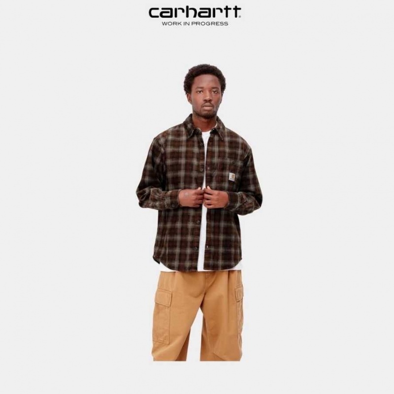 Marron Carhartt Wip Flint Shirt - Danmark PLL-6141512