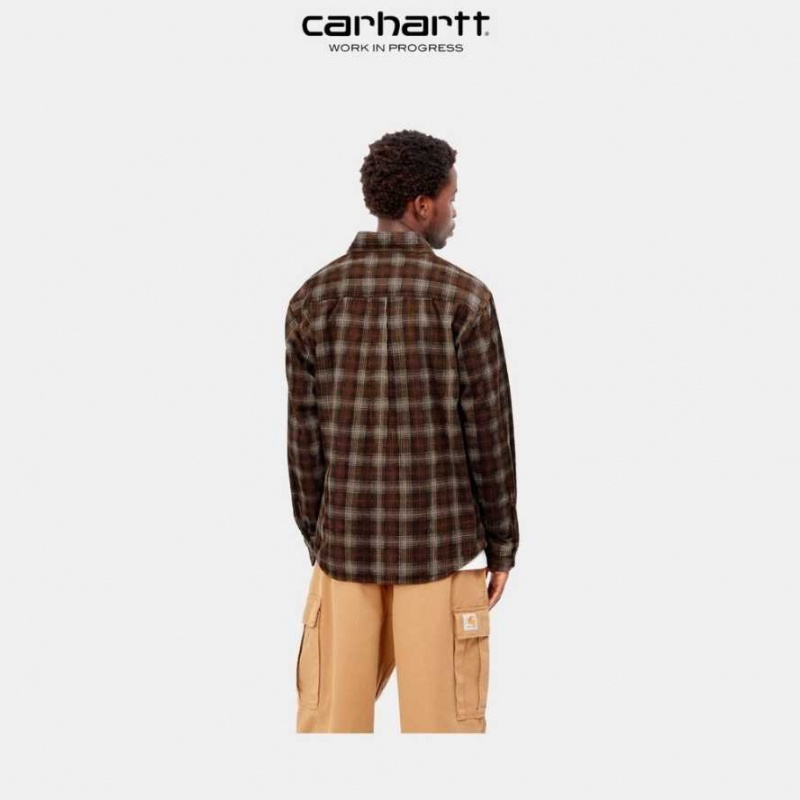 Marron Carhartt Wip Flint Shirt - Danmark PLL-6141512