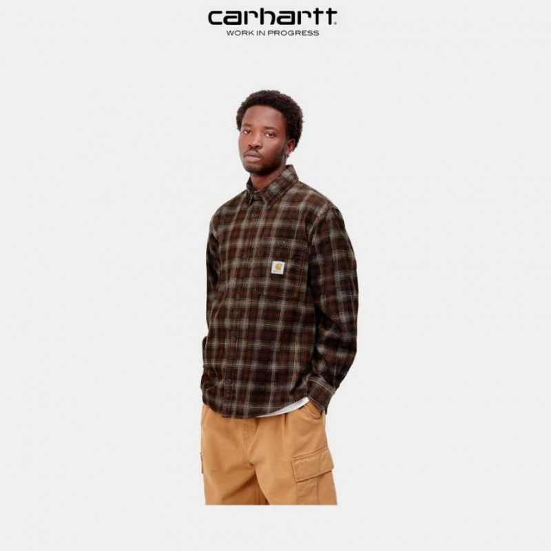 Marron Carhartt Wip Flint Shirt - Danmark PLL-6141512