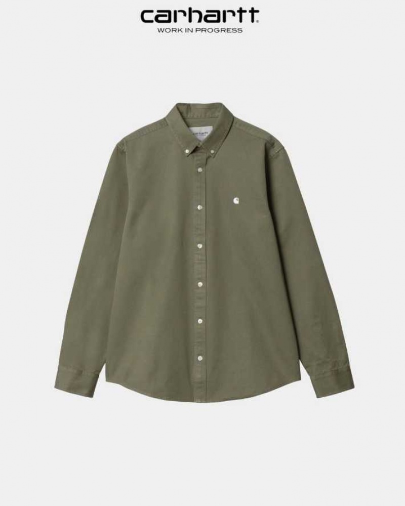 Seaweed Carhartt Wip Madison Shirt - Danmark WUD-6623395