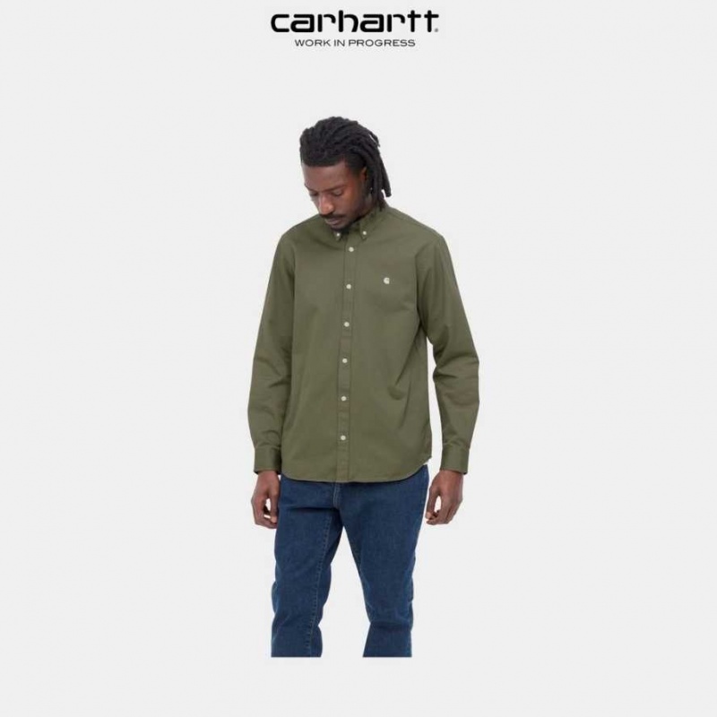 Seaweed Carhartt Wip Madison Shirt - Danmark WUD-6623395