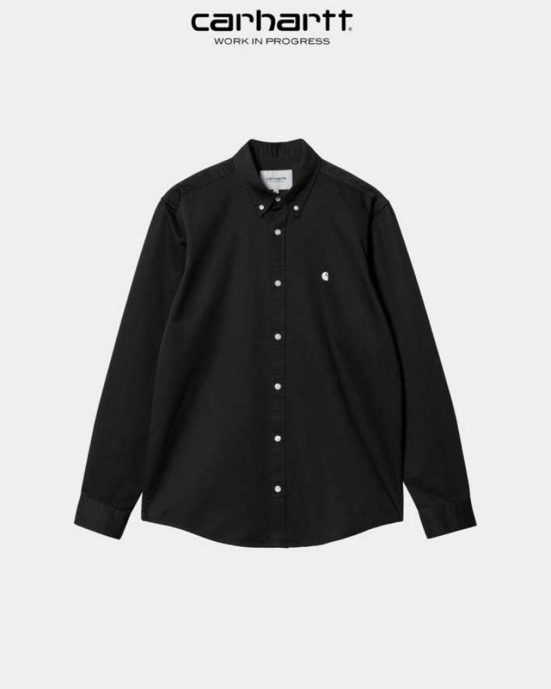 Noir Carhartt Wip Madison Shirt - Danmark WGG-1694497