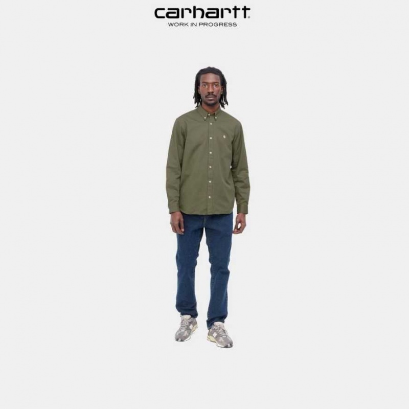 Seaweed Carhartt Wip Madison Shirt - Danmark WUD-6623395