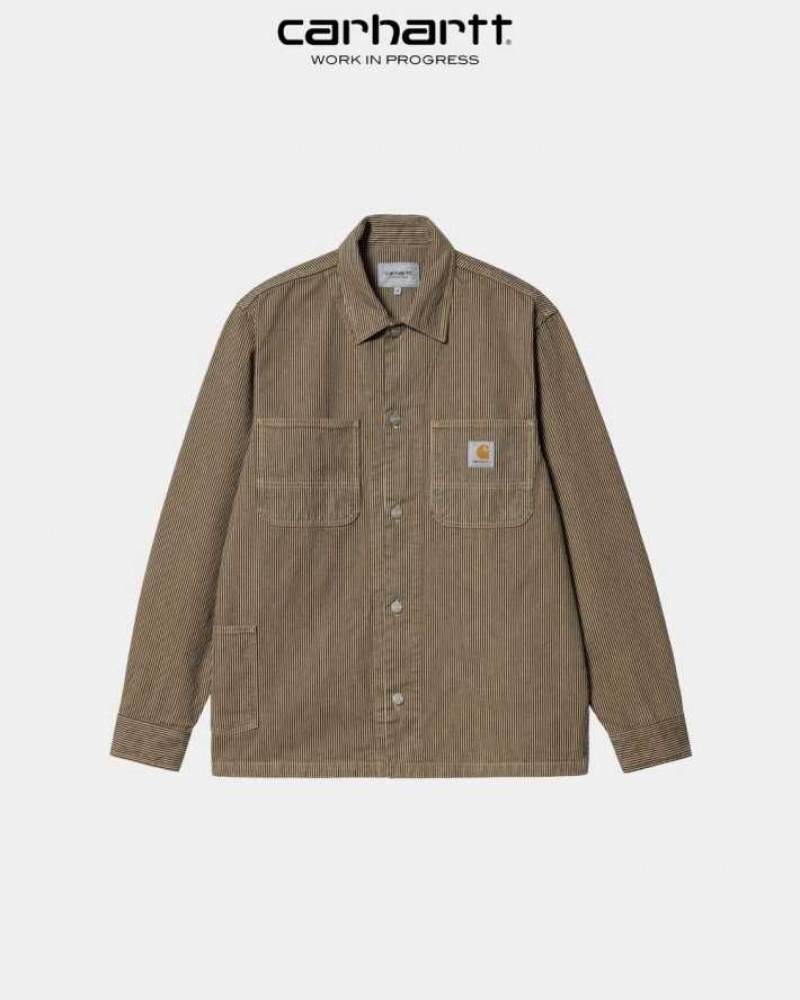 Marron Carhartt Wip Sinclair Shirt - Danmark OLD-2386432