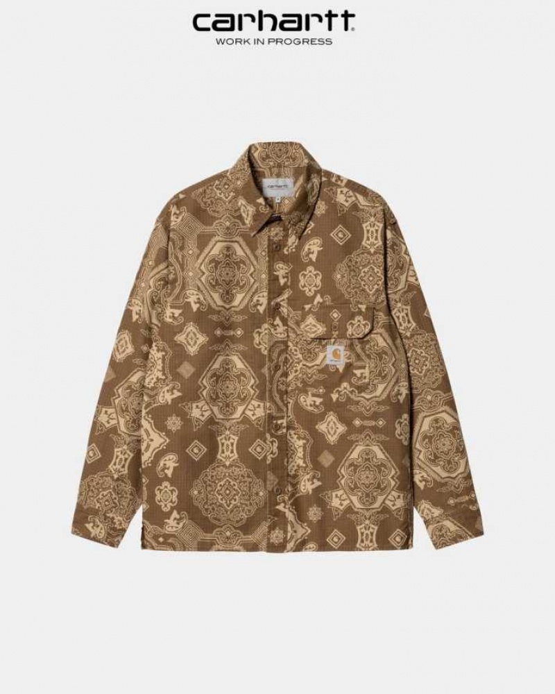 Marron Carhartt Wip Verse Long Sleeve Shirt - Danmark XFN-3579711