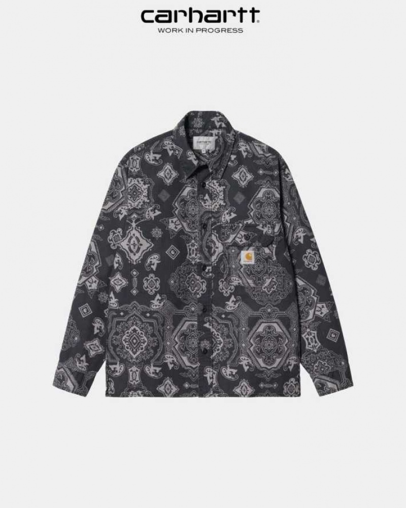 Noir Carhartt Wip Verse Long Sleeve Shirt - Danmark VCE-3966398