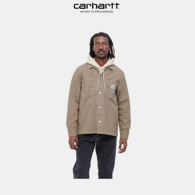 Marron Carhartt Wip Sinclair Shirt - Danmark OLD-2386432