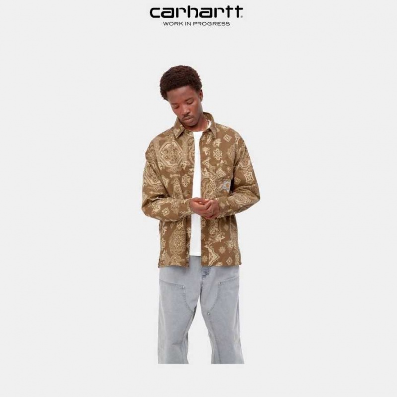 Marron Carhartt Wip Verse Long Sleeve Shirt - Danmark XFN-3579711