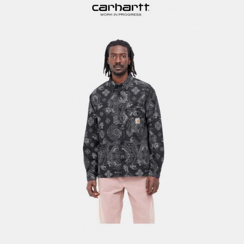 Noir Carhartt Wip Verse Long Sleeve Shirt - Danmark VCE-3966398