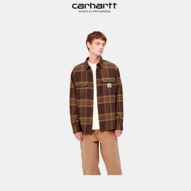 Ale Carhartt Wip Wallace Check Shirt - Danmark UVI-0679489