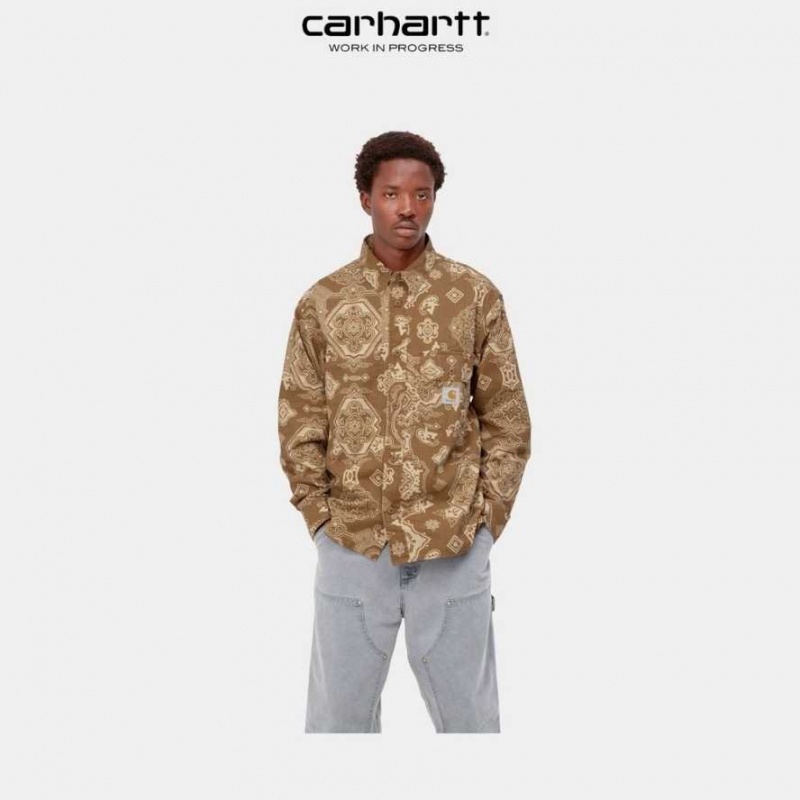 Marron Carhartt Wip Verse Long Sleeve Shirt - Danmark XFN-3579711