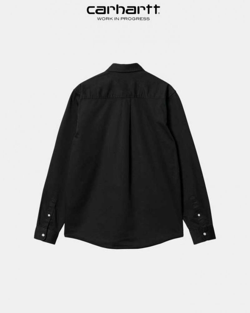 Noir Carhartt Wip Madison Shirt - Danmark WGG-1694497