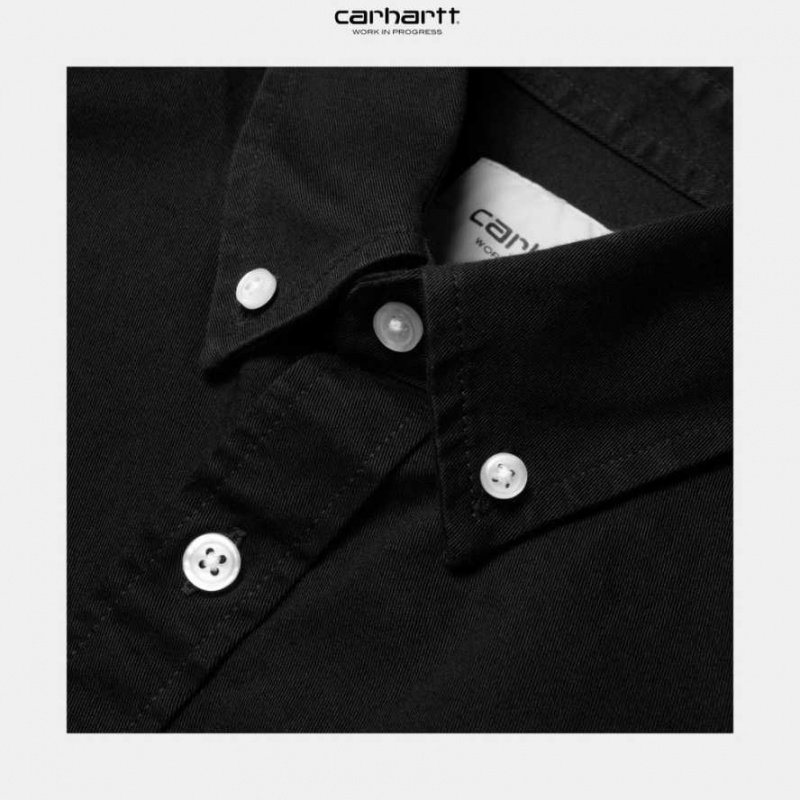 Noir Carhartt Wip Madison Shirt - Danmark WGG-1694497