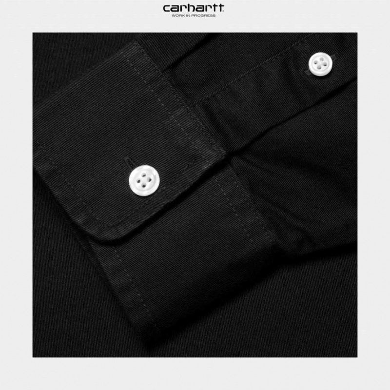 Noir Carhartt Wip Madison Shirt - Danmark WGG-1694497