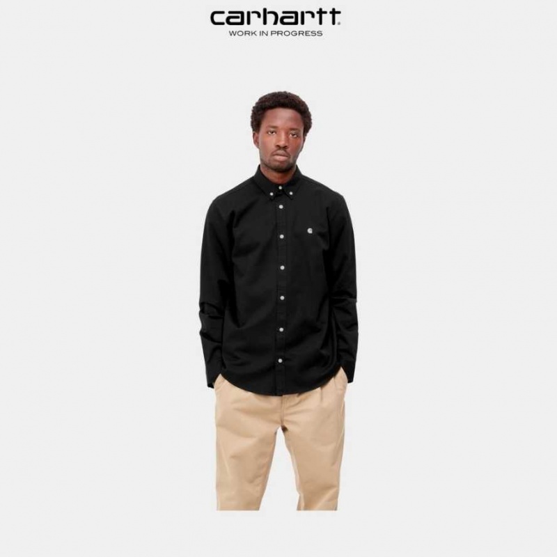 Noir Carhartt Wip Madison Shirt - Danmark WGG-1694497