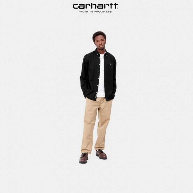 Noir Carhartt Wip Madison Shirt - Danmark WGG-1694497