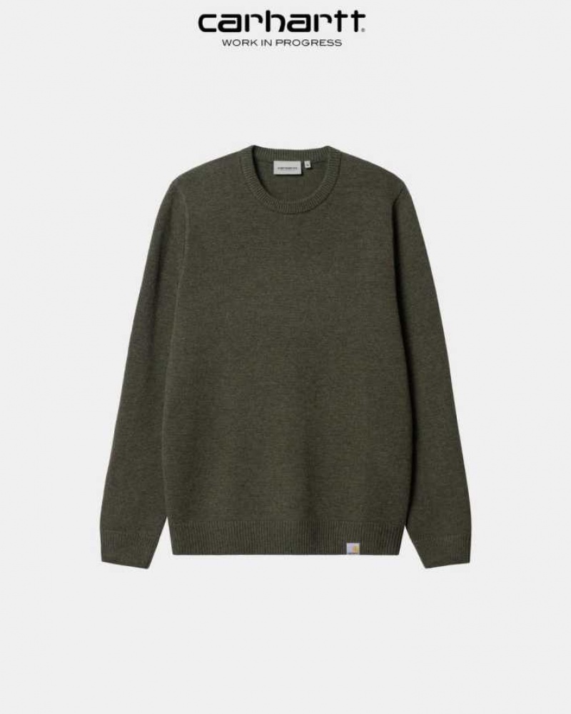 Cypress Heather Carhartt Wip Allen Pull Cypress - Danmark NCD-5659306