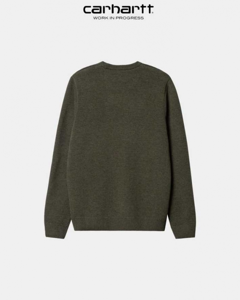 Cypress Heather Carhartt Wip Allen Pull Cypress - Danmark NCD-5659306