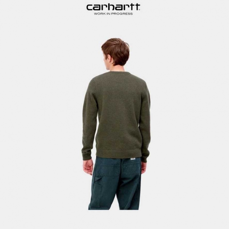 Cypress Heather Carhartt Wip Allen Pull Cypress - Danmark NCD-5659306