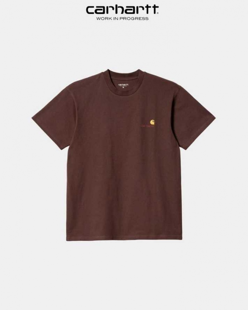 Ale Carhartt Wip American Script T-Shirt - Danmark YAB-1306200