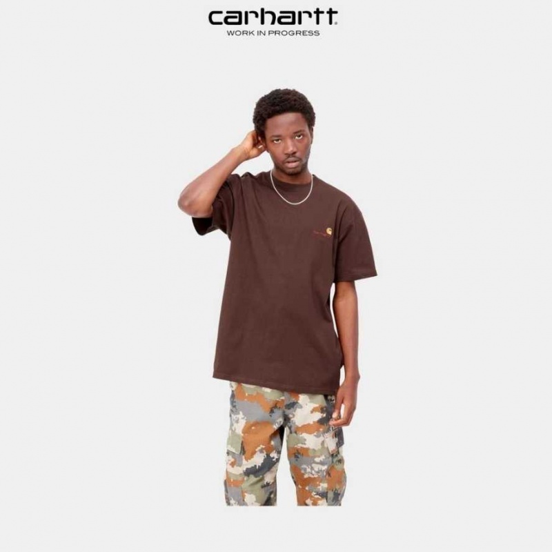 Ale Carhartt Wip American Script T-Shirt - Danmark YAB-1306200